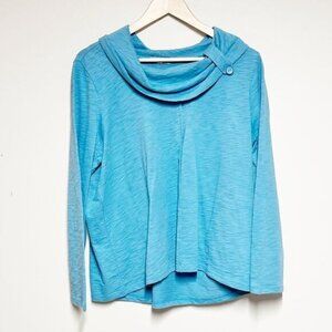 NWT Habitat 27537 Enamel Button Neck Mist Cowl Top Sz XS S
